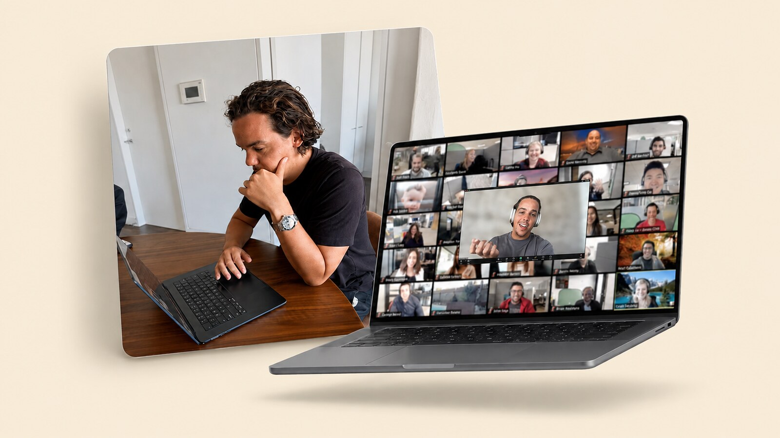 A live challenge session — on your laptop